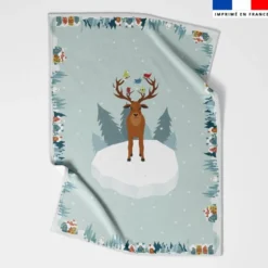 Coupon couverture imprimé cerf