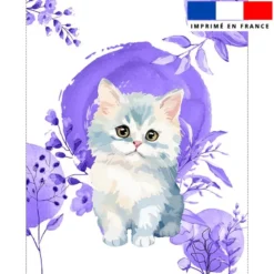 Coupon couverture imprimé chat aquarelle