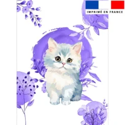 Coupon couverture imprimé chat aquarelle