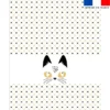 Coupon couverture imprimé chat noir