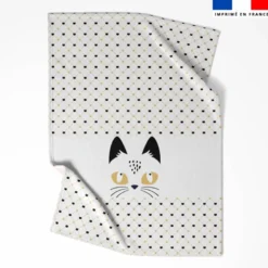 Coupon couverture imprimé chat noir