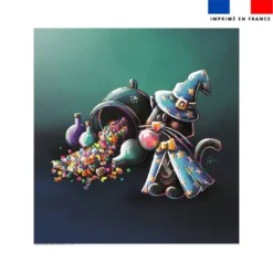 Coupon couverture imprimé chat bonbons - Création Stillistic