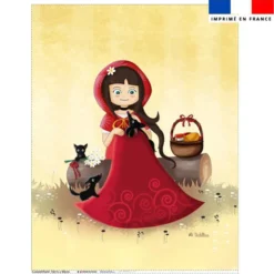 Coupon couverture imprimé chaperon rouge - Création Nidillus