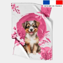 Coupon couverture imprimé chien aquarelle