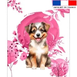 Coupon couverture imprimé chien aquarelle
