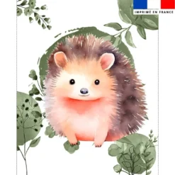 Coupon couverture imprimé choupisson aquarelle