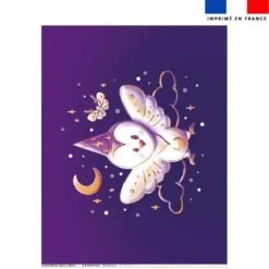 Coupon couverture imprimé chouette magicienne - Création Stillistic