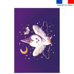 Coupon couverture imprimé chouette magicienne - Création Stillistic