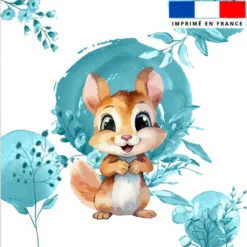 Coupon couverture imprimé écureuil aquarelle