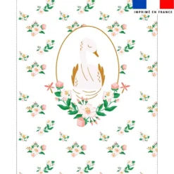 Coupon couverture imprimé cygne