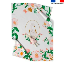 Coupon couverture imprimé cygne