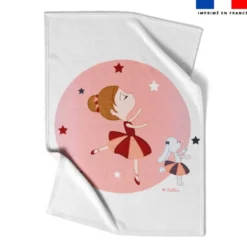 Coupon couverture imprimé danseuse et lapin - Création Nidillus
