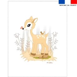 Coupon couverture imprimé faon - Création Nidillus