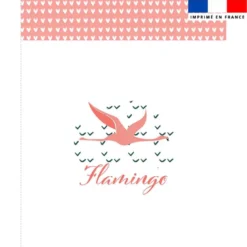 Coupon couverture imprimé flamant rose