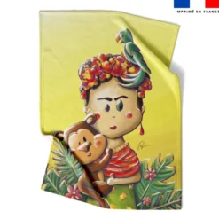 Coupon couverture imprimé frida - Création Stillistic