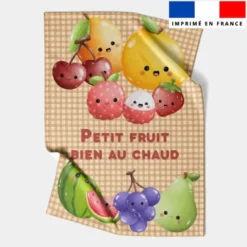 Coupon couverture imprimé fruits kawaï