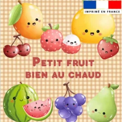 Coupon couverture imprimé fruits kawaï