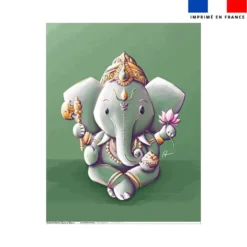 Coupon couverture imprimé Ganesh - Création Stillistic