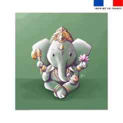 Coupon couverture imprimé Ganesh - Création Stillistic