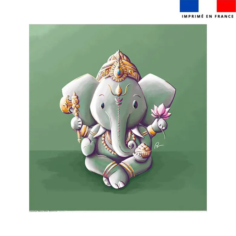 Coupon couverture imprimé Ganesh - Création Stillistic