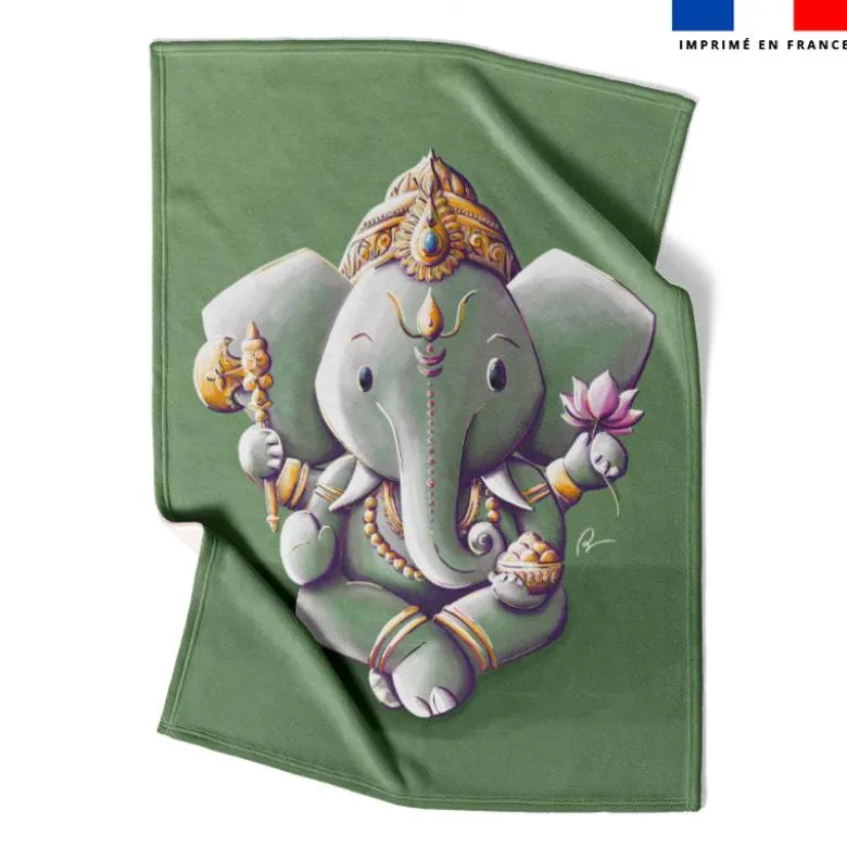Coupon couverture imprimé Ganesh - Création Stillistic