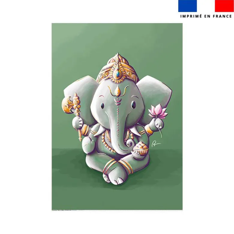 Coupon couverture imprimé Ganesh - Création Stillistic