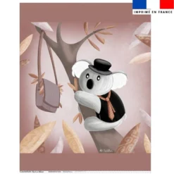 Coupon couverture imprimé koala - Création Nidillus