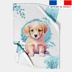 Coupon couverture imprimé labrador aquarelle