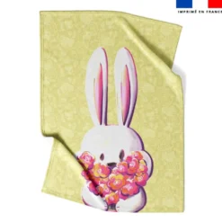 Coupon couverture imprimé lapin printanier - Création Stillistic
