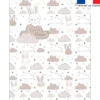 Coupon couverture imprimé lapin rêveur