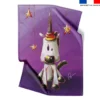 Coupon couverture imprimé licorne - Création Stillistic