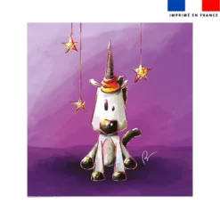 Coupon couverture imprimé licorne - Création Stillistic