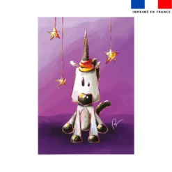 Coupon couverture imprimé licorne - Création Stillistic