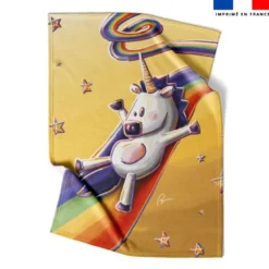 Coupon couverture imprimé licorne toboggan - Création Stillistic