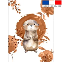 Coupon couverture imprimé loutre aquarelle