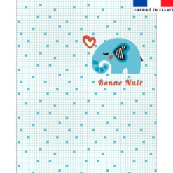 Coupon couverture imprimé éléphant bleu