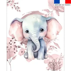 Coupon couverture imprimé éléphant aquarelle