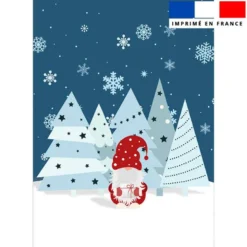Coupon couverture imprimé lutin de Noël