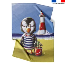 Coupon couverture imprimé macareux - Création Stillistic