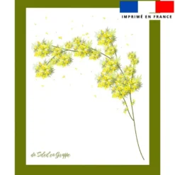 Coupon couverture imprimé mimosa