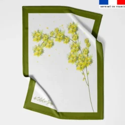 Coupon couverture imprimé mimosa