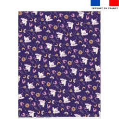 Coupon couverture imprimé mini chouette magicienne - Création Stillistic