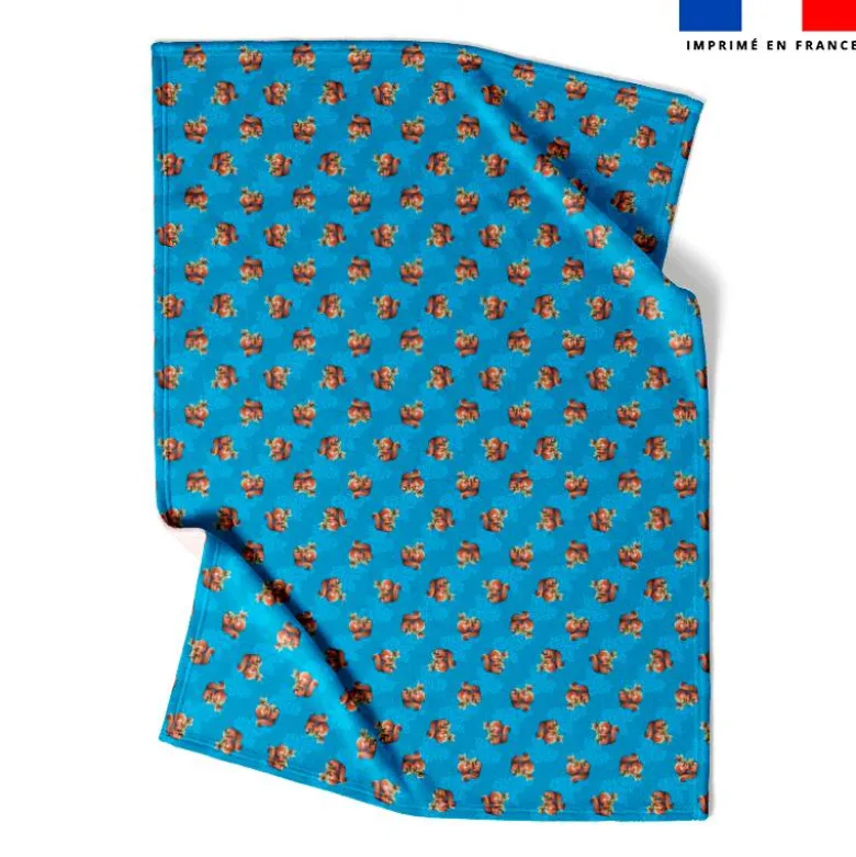 Coupon couverture imprimé mini bébé écureuil - Création Stillistic