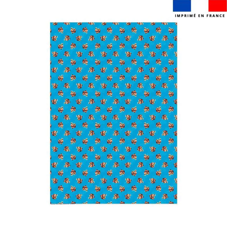 Coupon couverture imprimé mini bébé écureuil - Création Stillistic