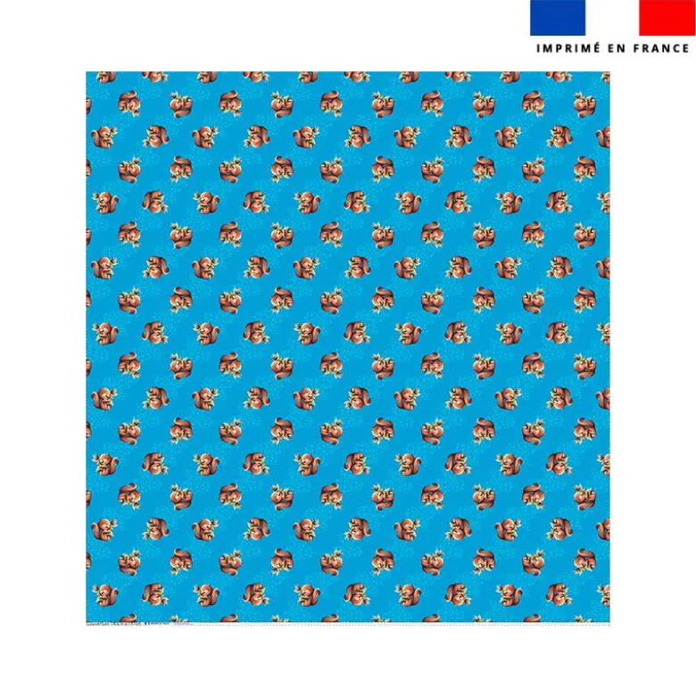 Coupon couverture imprimé mini bébé écureuil - Création Stillistic