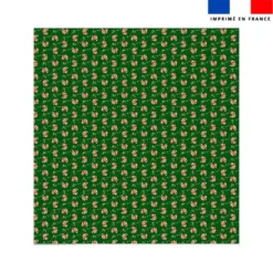 Coupon couverture imprimé mini renard de Noël - Création Stillistic