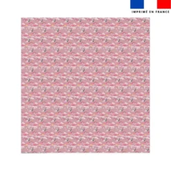 Coupon couverture imprimé mini tigre blanc flocons - Création Stillistic