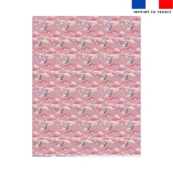 Coupon couverture imprimé mini tigre blanc flocons - Création Stillistic