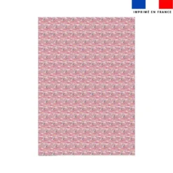 Coupon couverture imprimé mini tigre blanc flocons - Création Stillistic