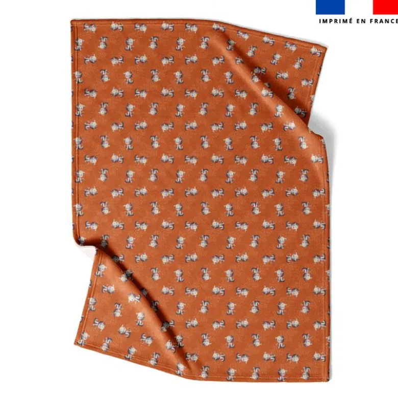 Coupon couverture imprimé mini bébé chat - Création Stillistic